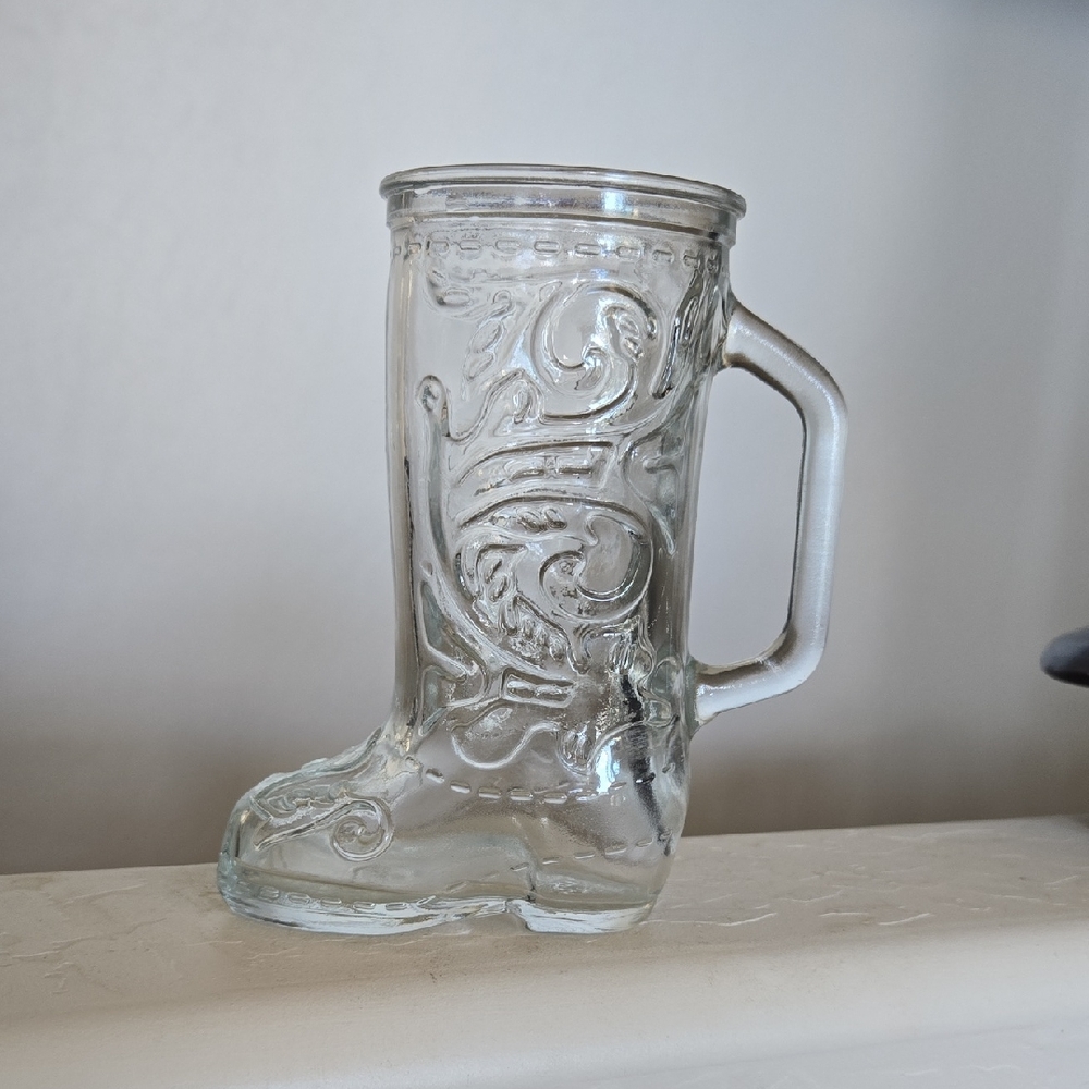 Glass Boot Mug / Vase